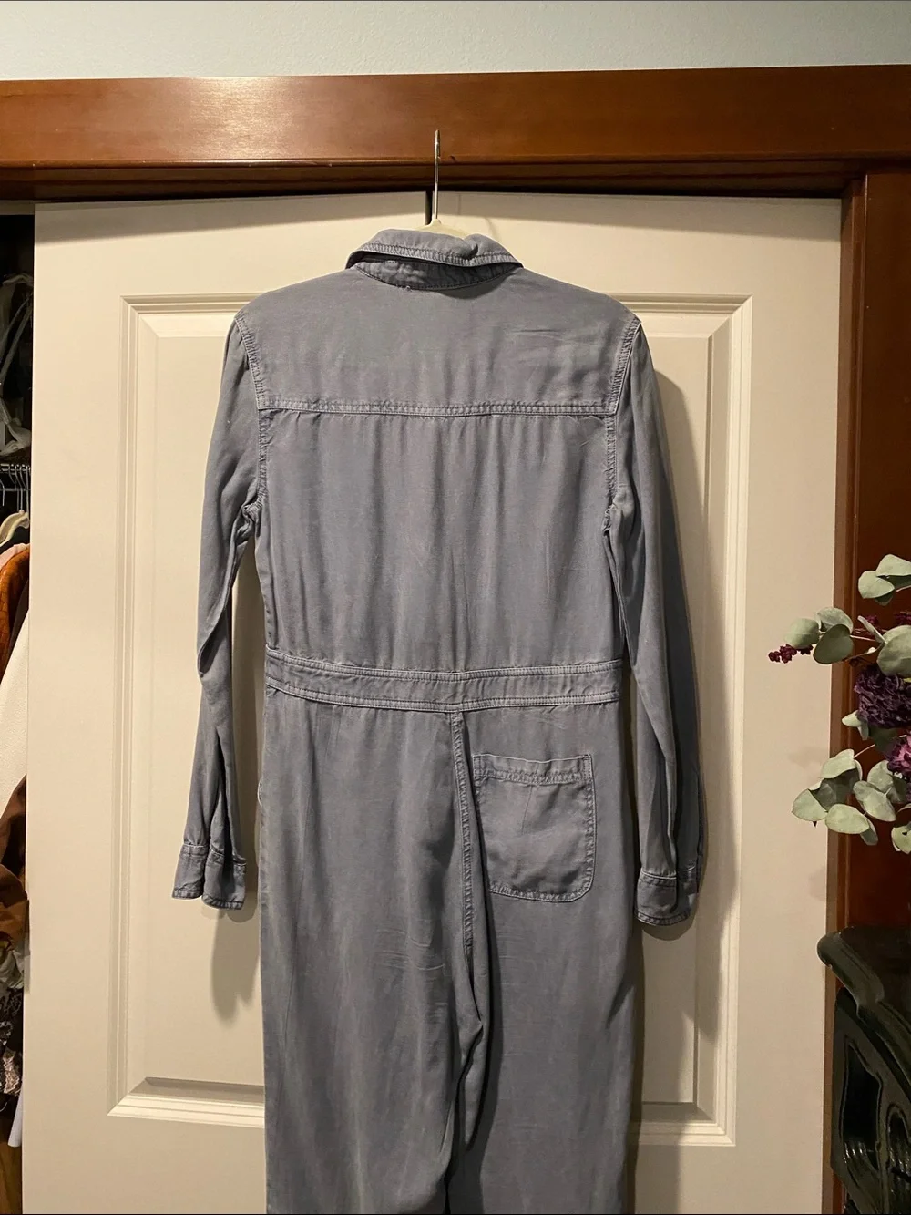 Treasure & Bond Utility Boiler Suit. Washed Denim Jumpsuit. Blue/Grey. Size XS. - Picture 4 of 11